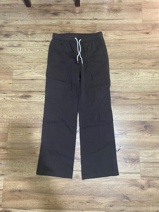 other l Other - Brown Cargo Drawstring Wide-Leg Pants